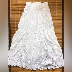 White Flowy Skirt from